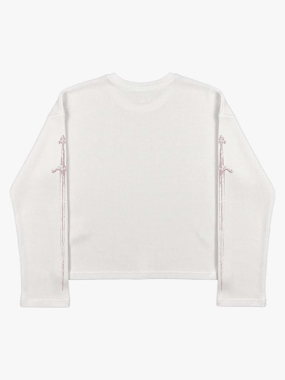 Fangs Graphic Waffle Boxy Long Sleeve Top