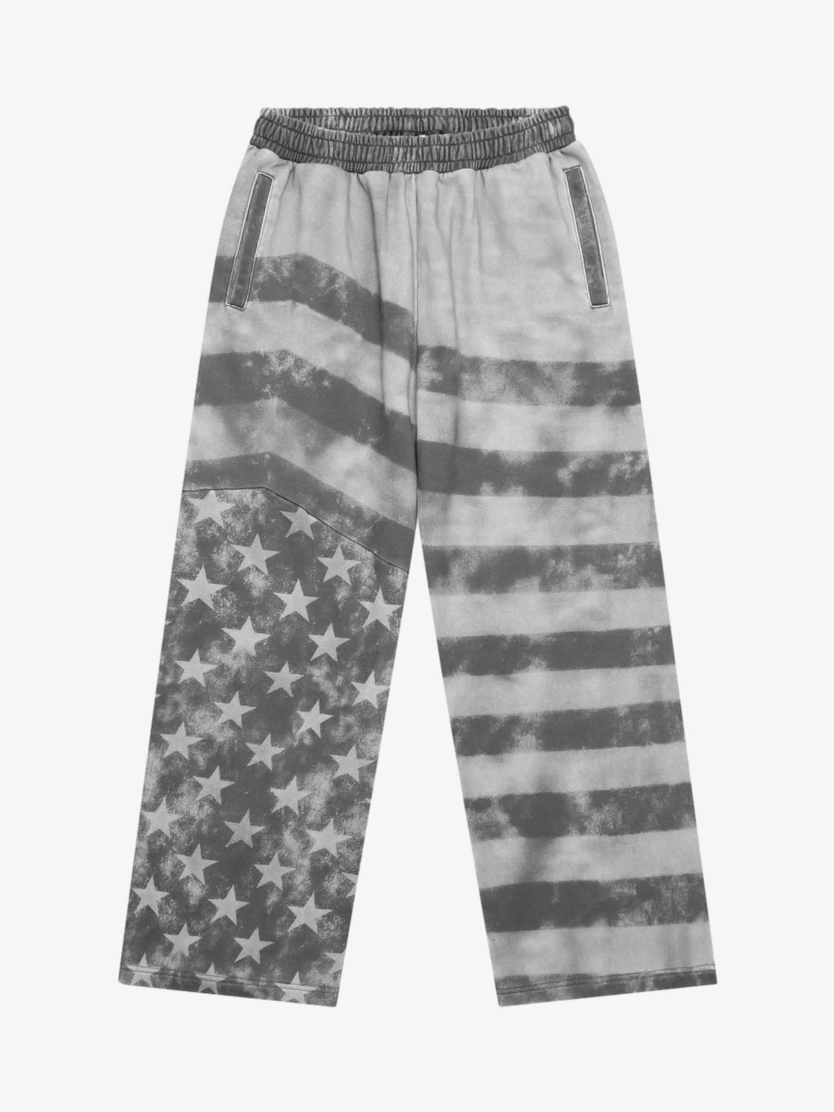 Distressed Star Stripe Graphic Sweatpants
