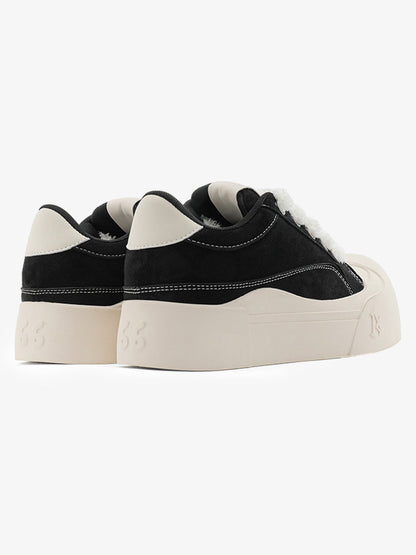 Cozy Winter Sneakers with Fuzzy Laces - Perfect for Casual Outfits and Everyday Wear 