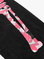 Camo Skeleton Print Baggy Jeans