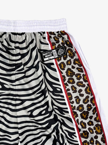 Mixed Animal Print Soccer Shorts 