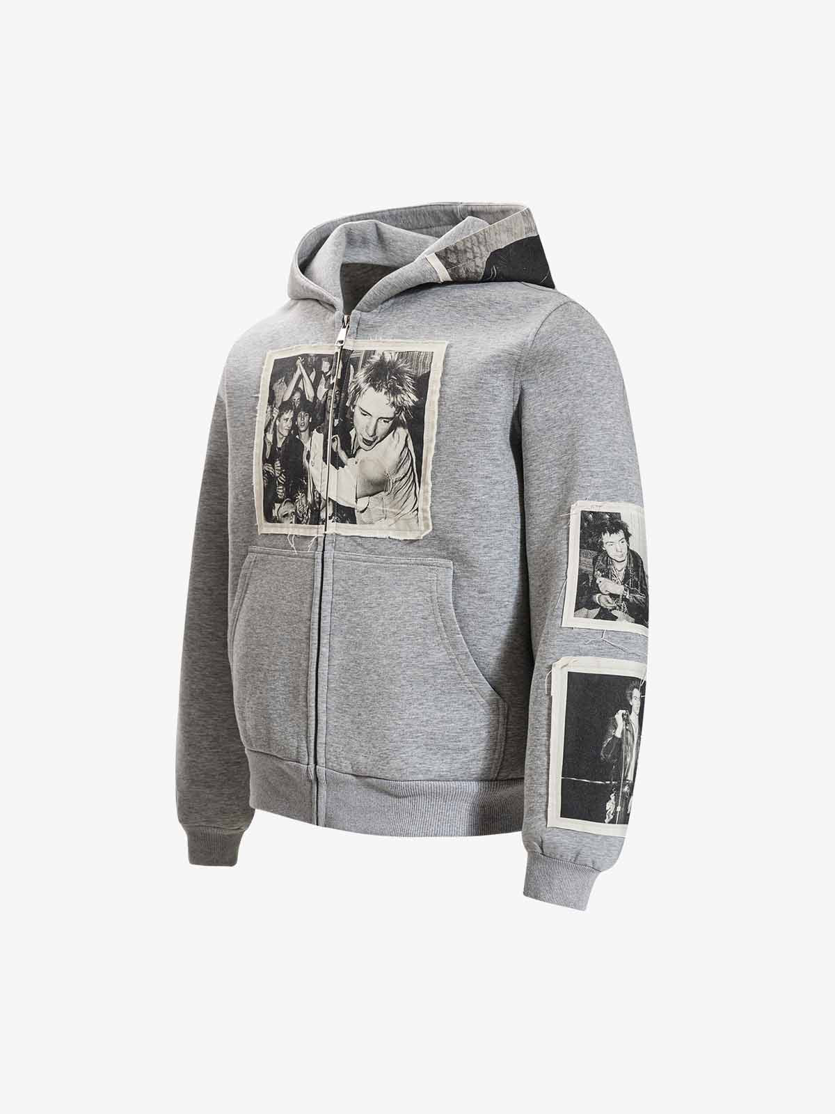 Stylish Graphic Hoodie with Unique Photo Print Design 