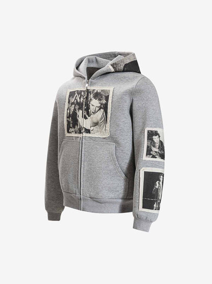 Stylish Graphic Hoodie with Unique Photo Print Design 
