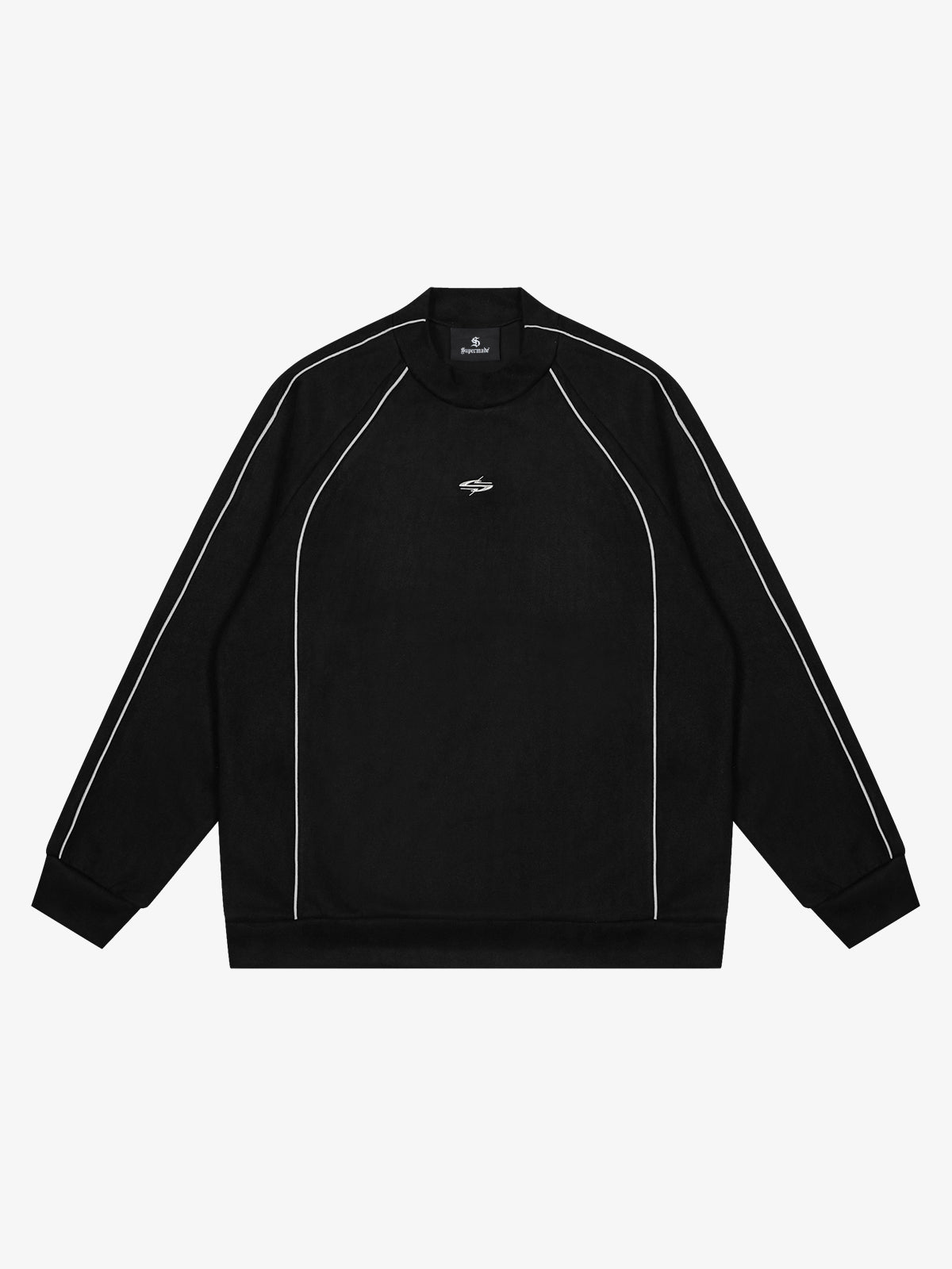 Sweatshirt mit Wildleder-Patchwork