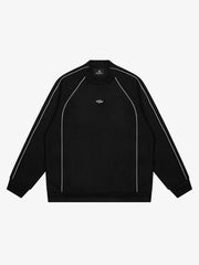 Sweatshirt mit Wildleder-Patchwork
