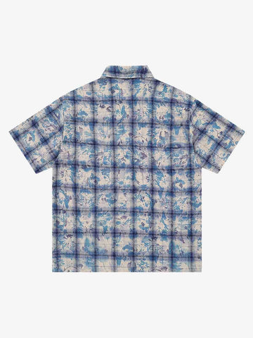 Plaid Graphic Short-sleeved Shirt