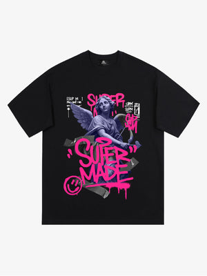 Street Lucky Angel graphic design T-shirt 