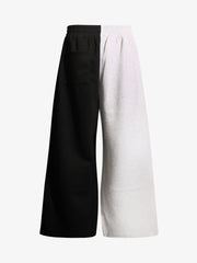 Camo Flag Graphic Patchwork Wide-Leg Sweatpants