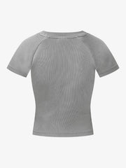 Geripptes Strickoberteil