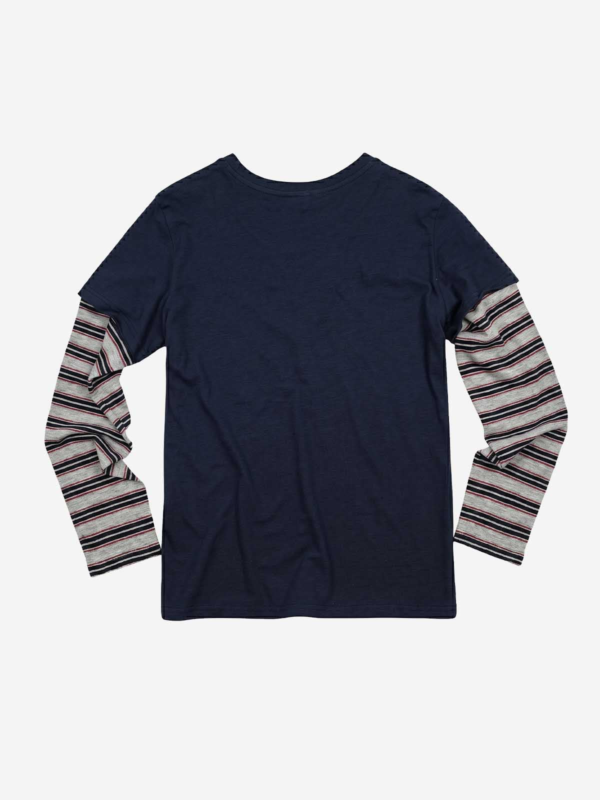 Striped Patchwork Long Sleeve Tee