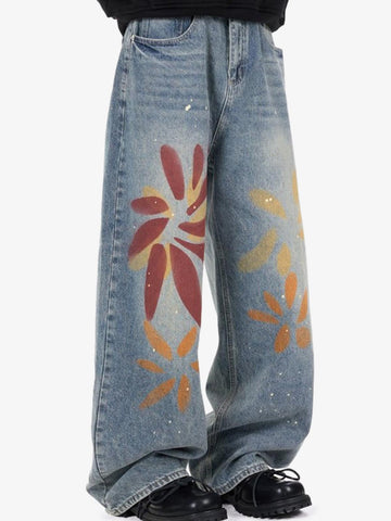 Graffiti Paint-Splatter Jeans