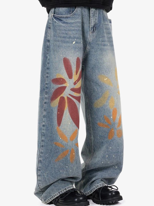 Graffiti Paint-Splatter Jeans