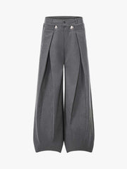 Double Waist Pinstripe Balloon Pants 