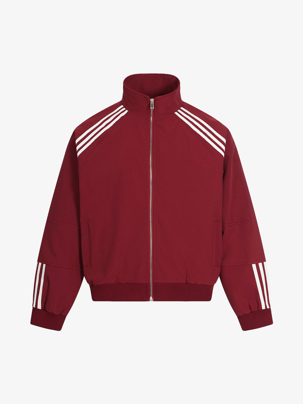 Striped Zip-Up Track Jacket and Wide-Leg Track Pants Set 