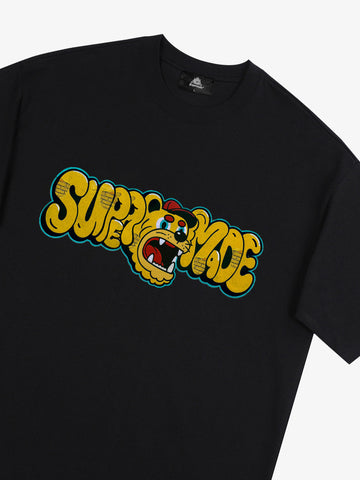 Street Graffiti Trendy Tiger Head Font T-Shirt 