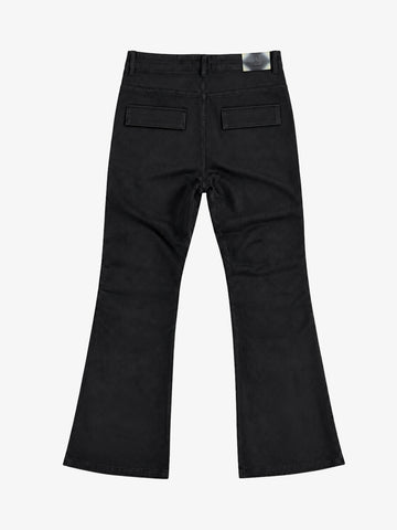 Studded Zip-Detail Bootcut Jeans