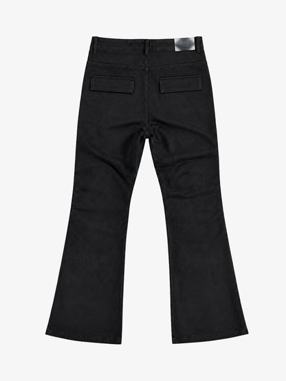 Studded Zip-Detail Bootcut Jeans