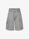 Distressed Multi-Pocket Cargo Shorts