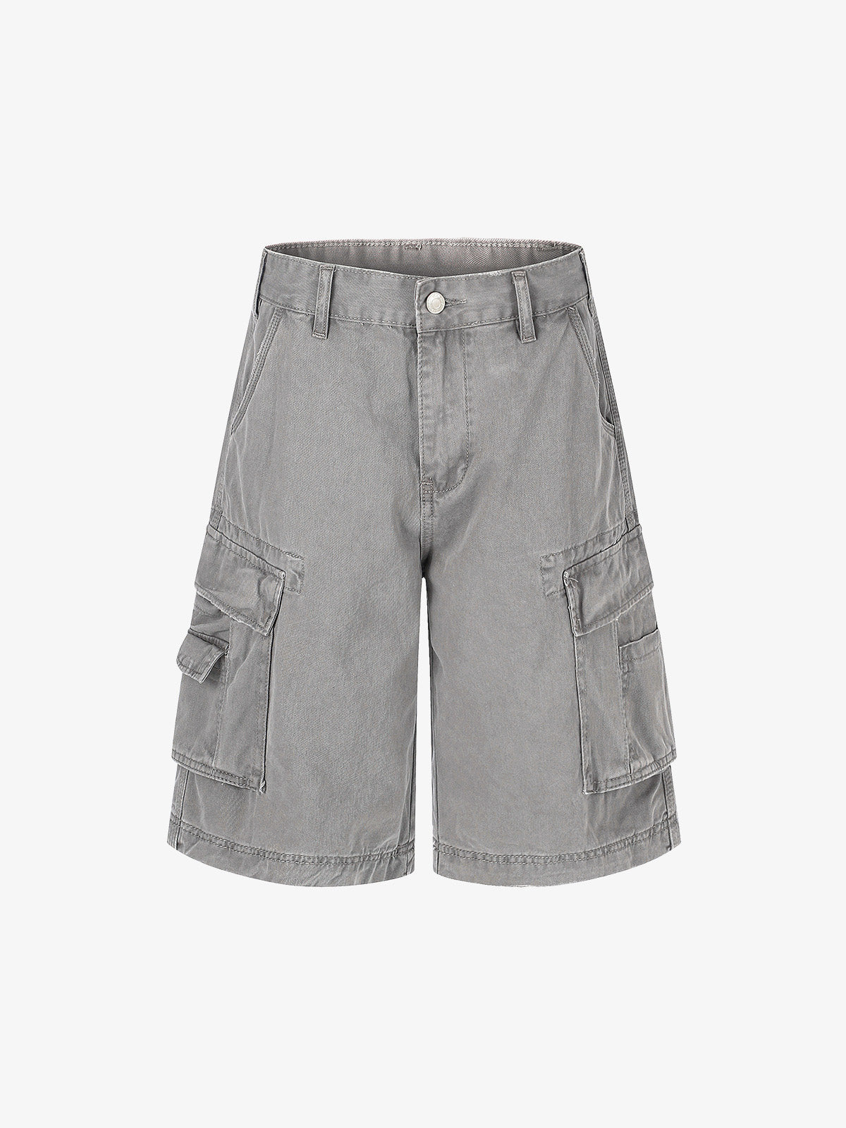 Distressed Multi-Pocket Cargo Shorts