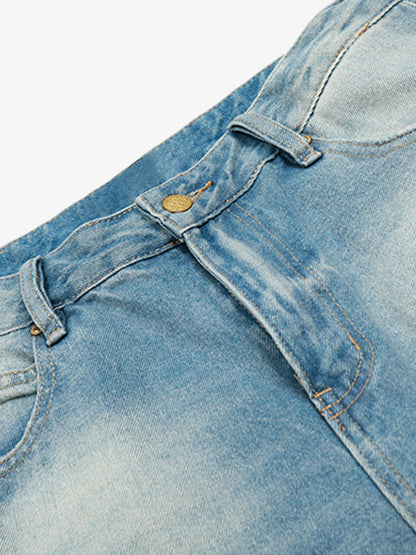 Vintage Raw Edge Cropped Jeans 