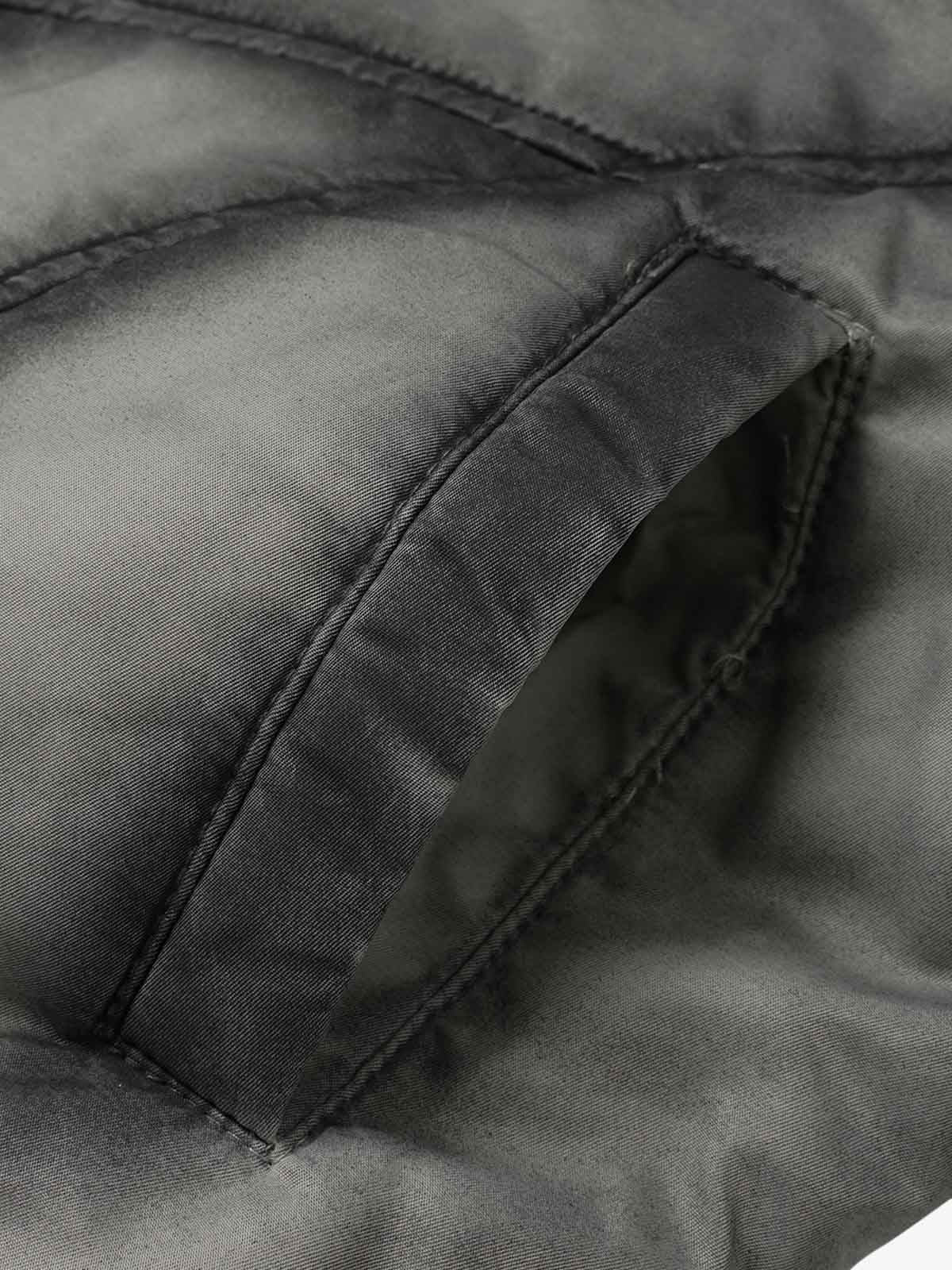 Mud-Dyed Distressed Batwing Hooded Cotton Coat