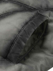 Mud-Dyed Distressed Batwing Hooded Cotton Coat