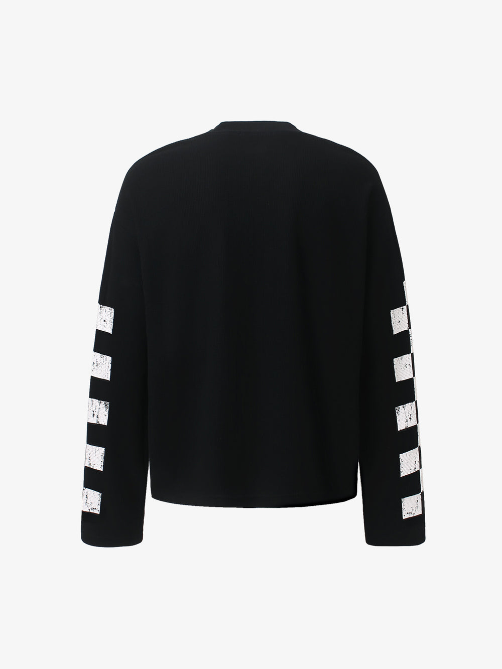 Biker Graphic Color Block Waffle Long Sleeve Tee