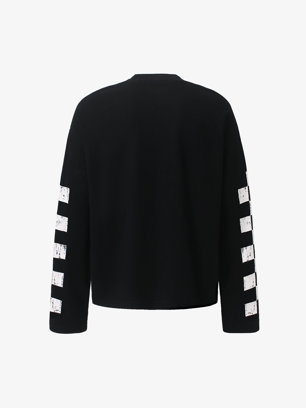 Biker Graphic Color Block Waffle Long Sleeve Tee
