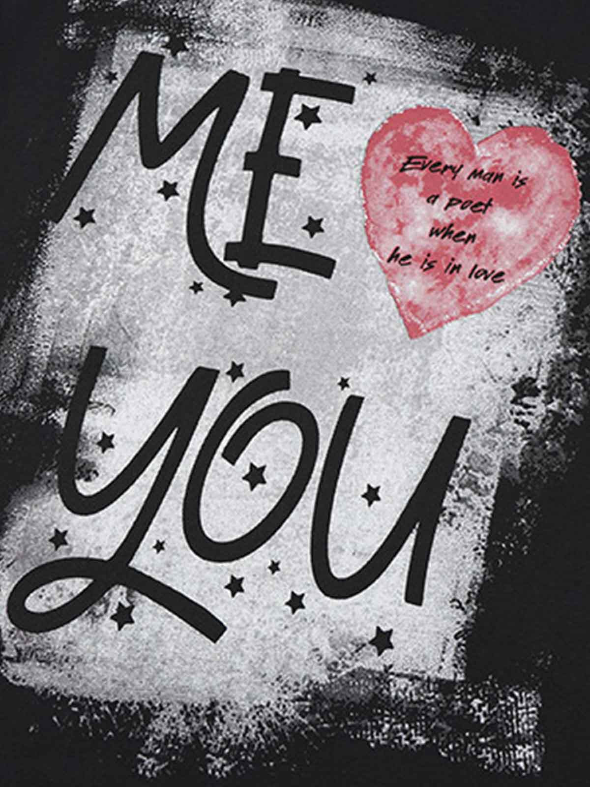 Cotton ME YOU Graphic Print Oversized T-Shirt for Men and Women 