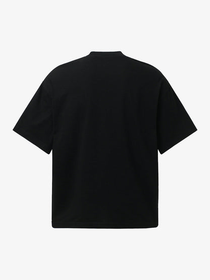 Cotton Oversized Graphic T-Shirt with Vintage Print and Patch Design 