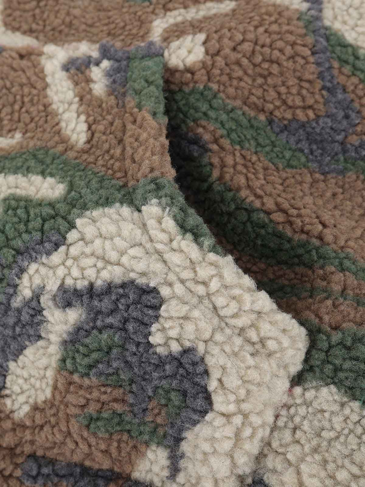 Streetwear Camouflage Fleece Pullover Hoodie 