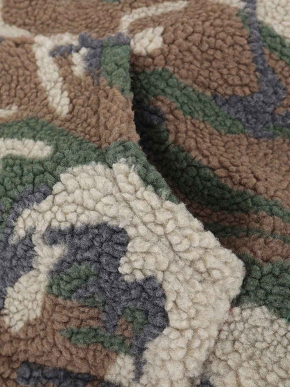 Streetwear Camouflage Fleece Pullover Hoodie 