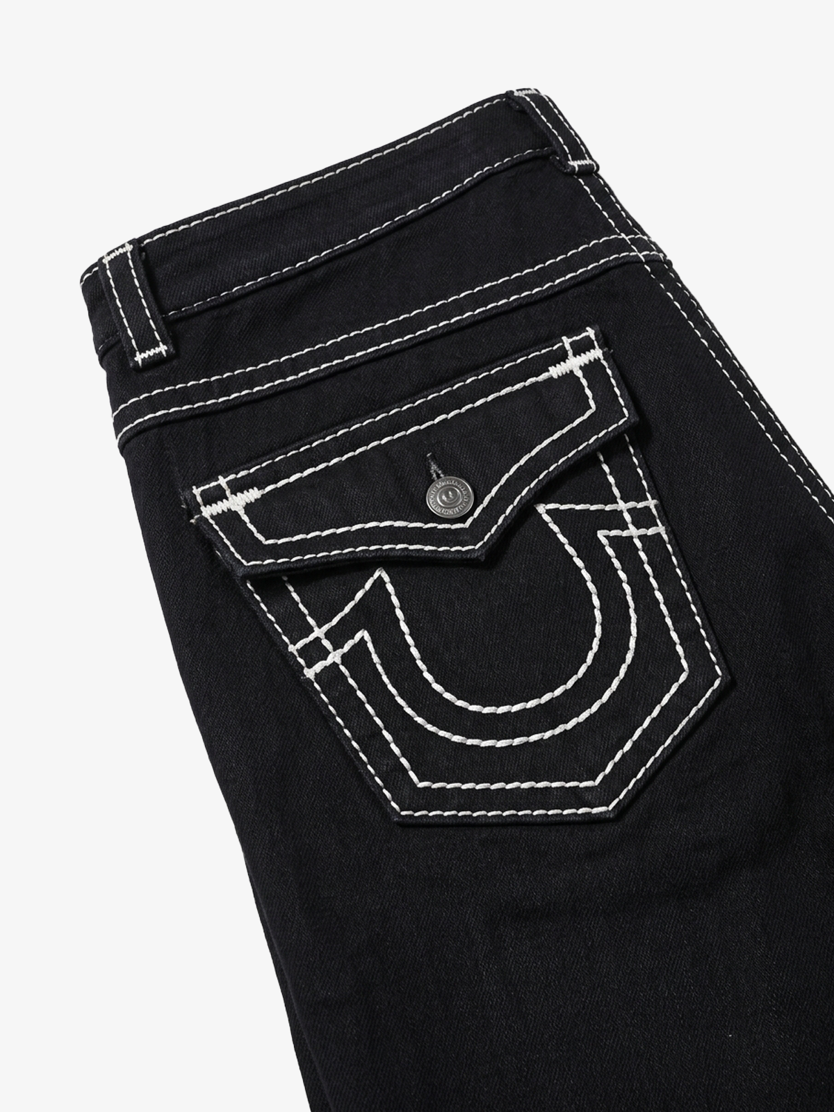 Contrast Stitch Straight Jeans