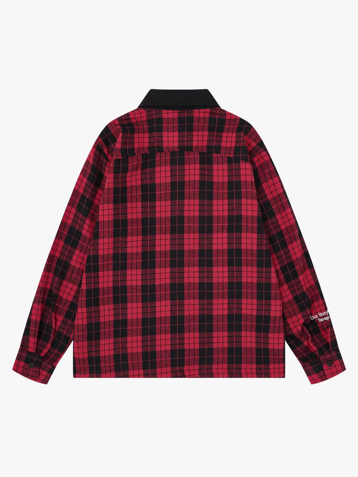 Plaid Graphic Long Sleeve Shirt