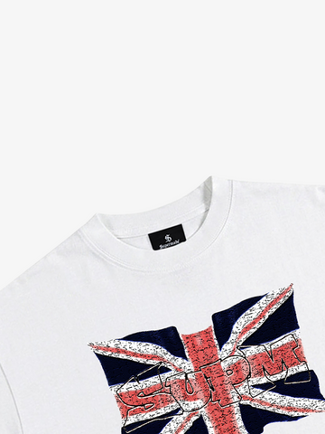 Union Jack Graphic Ripped Layered Tee