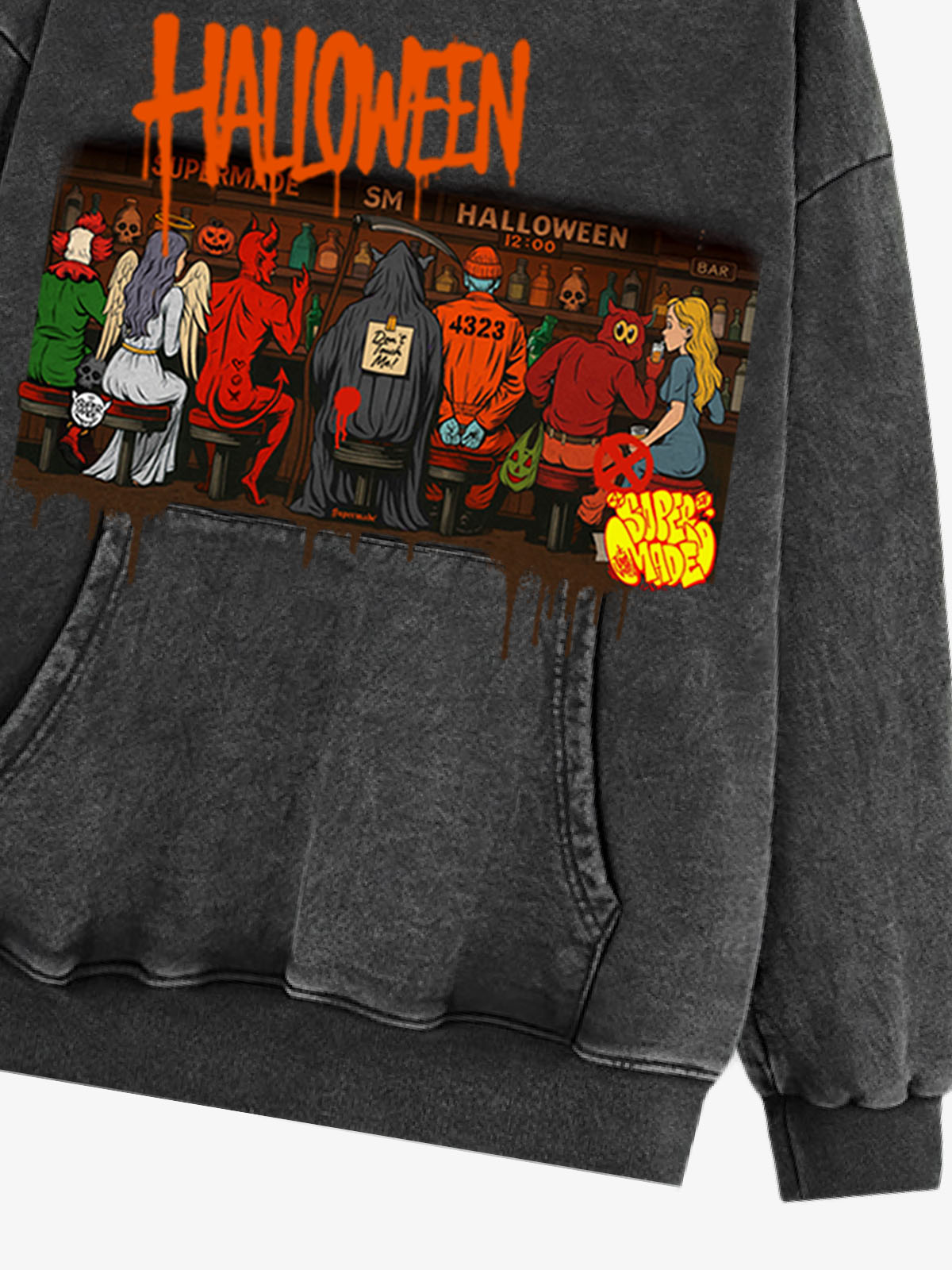 Thesupermade Halloween Pub Carnival Party Hooded Sweatshirt 