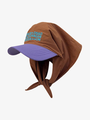 Cotton Kids Sun Protection Hat with Adjustable Neck Scarf, Breathable and UV-Resistant Baby Cap for Outdoor Activities 