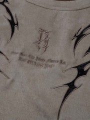 Tribal Thorn Graphic Casual T-Shirt 