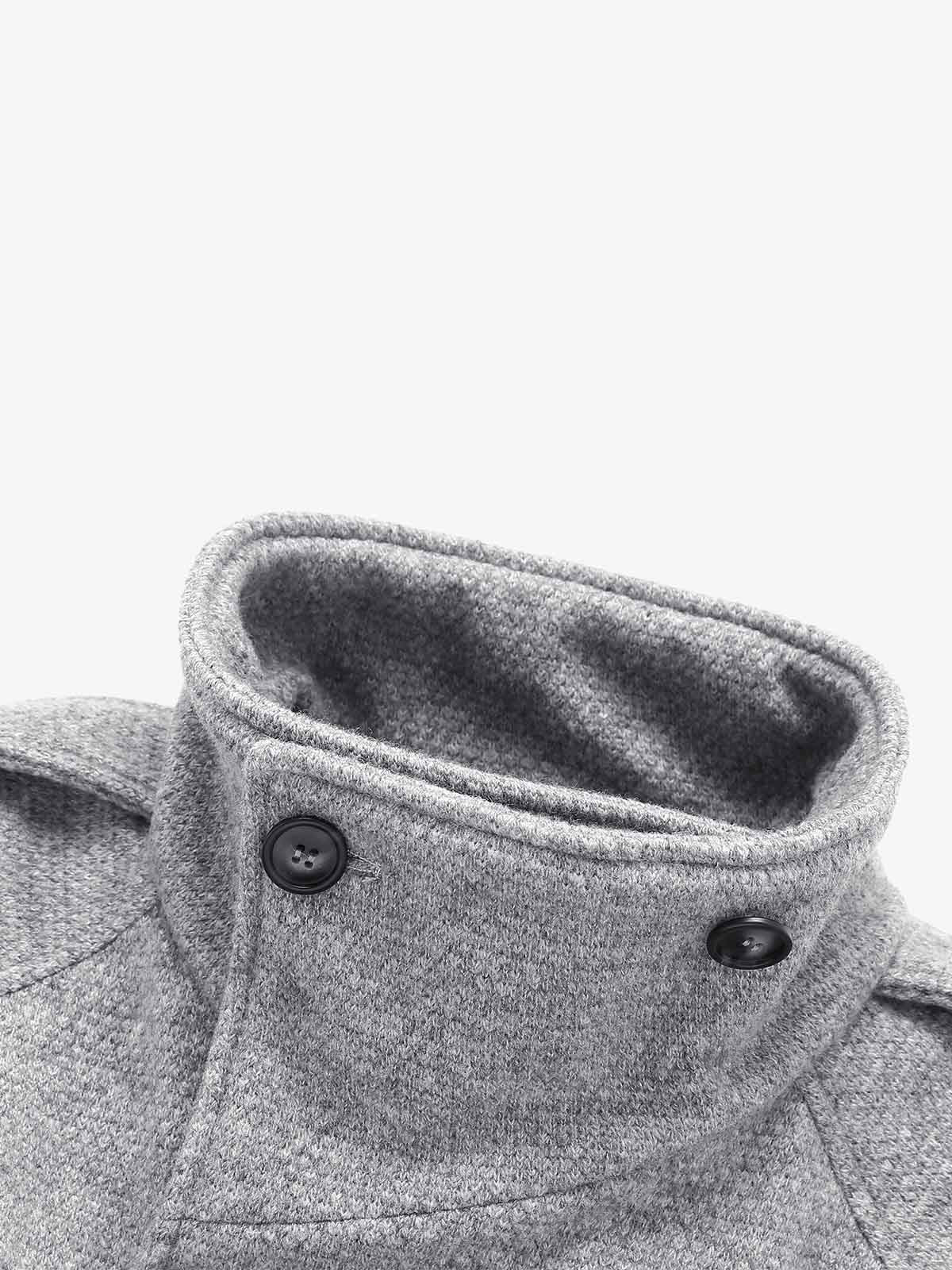 Double-Breasted Stand-Collar Jacket