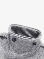 Double-Breasted Stand-Collar Jacket