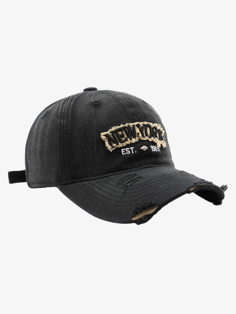 Vintage Washed Distressed Letter Embroidery Baseball Cap 
