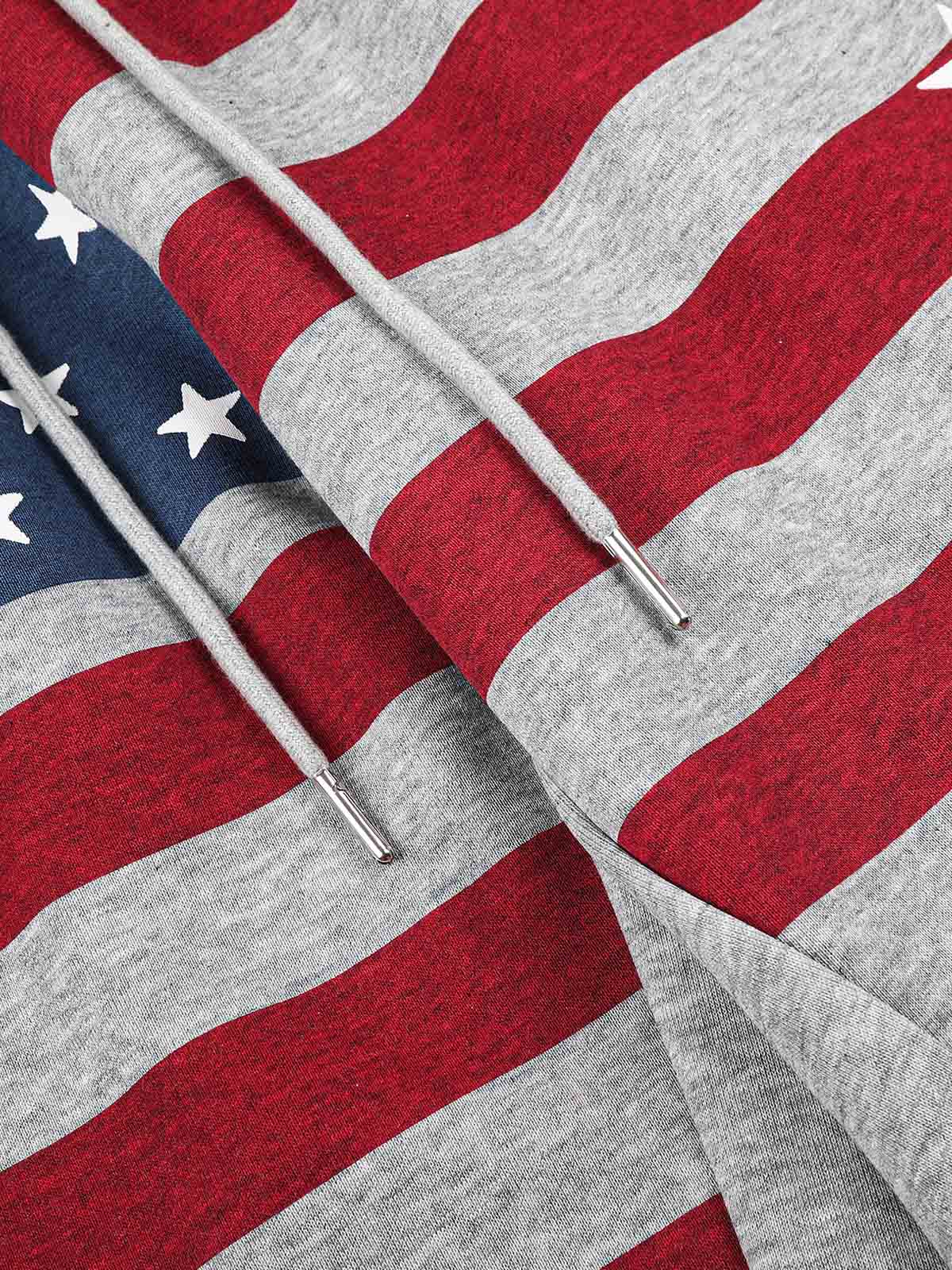 Flag Graphic Baggy Barrel Sweatpants