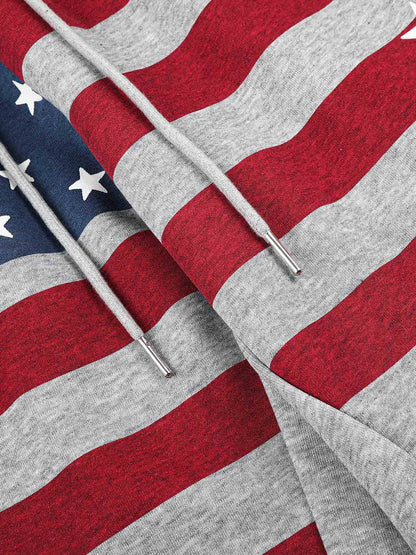 Flag Graphic Baggy Barrel Sweatpants
