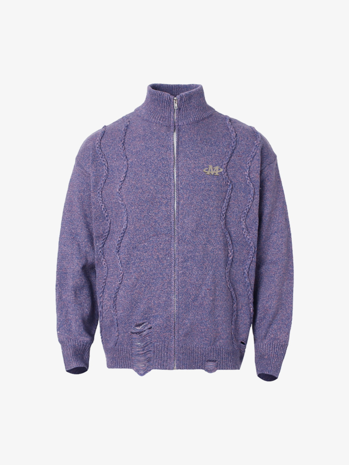 Cable Knit Zip-Up Sweater Jacket for Men - Perfect for Casual and Outdoor Wear 