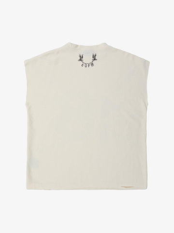 Supermade Waffle Thorn Print Sleeveless T-Shirt 