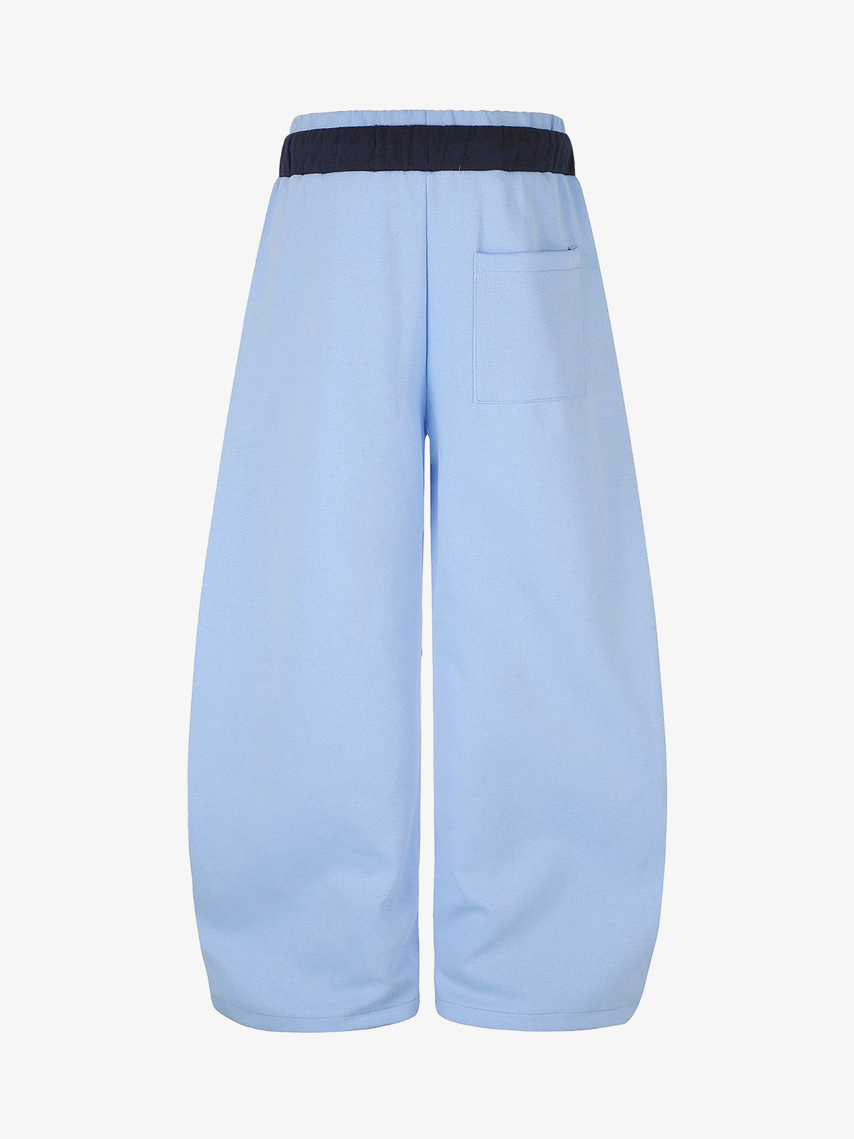 Ribbon Patchwork Embroidered Wide-Leg Sweatpants