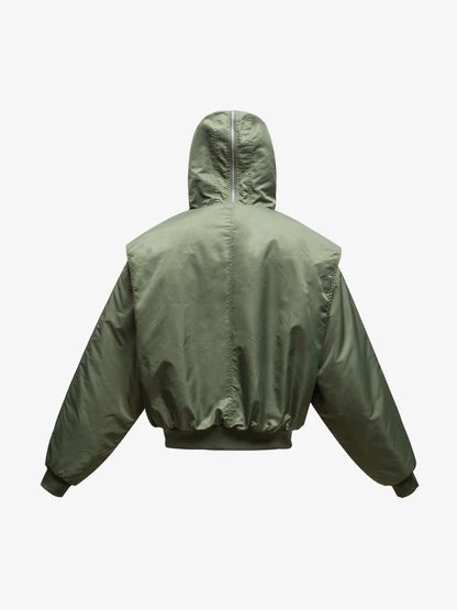 Winter Essential Bomber Jacket with Faux Fur Hood Trim for Ultimate Warmth and Style 