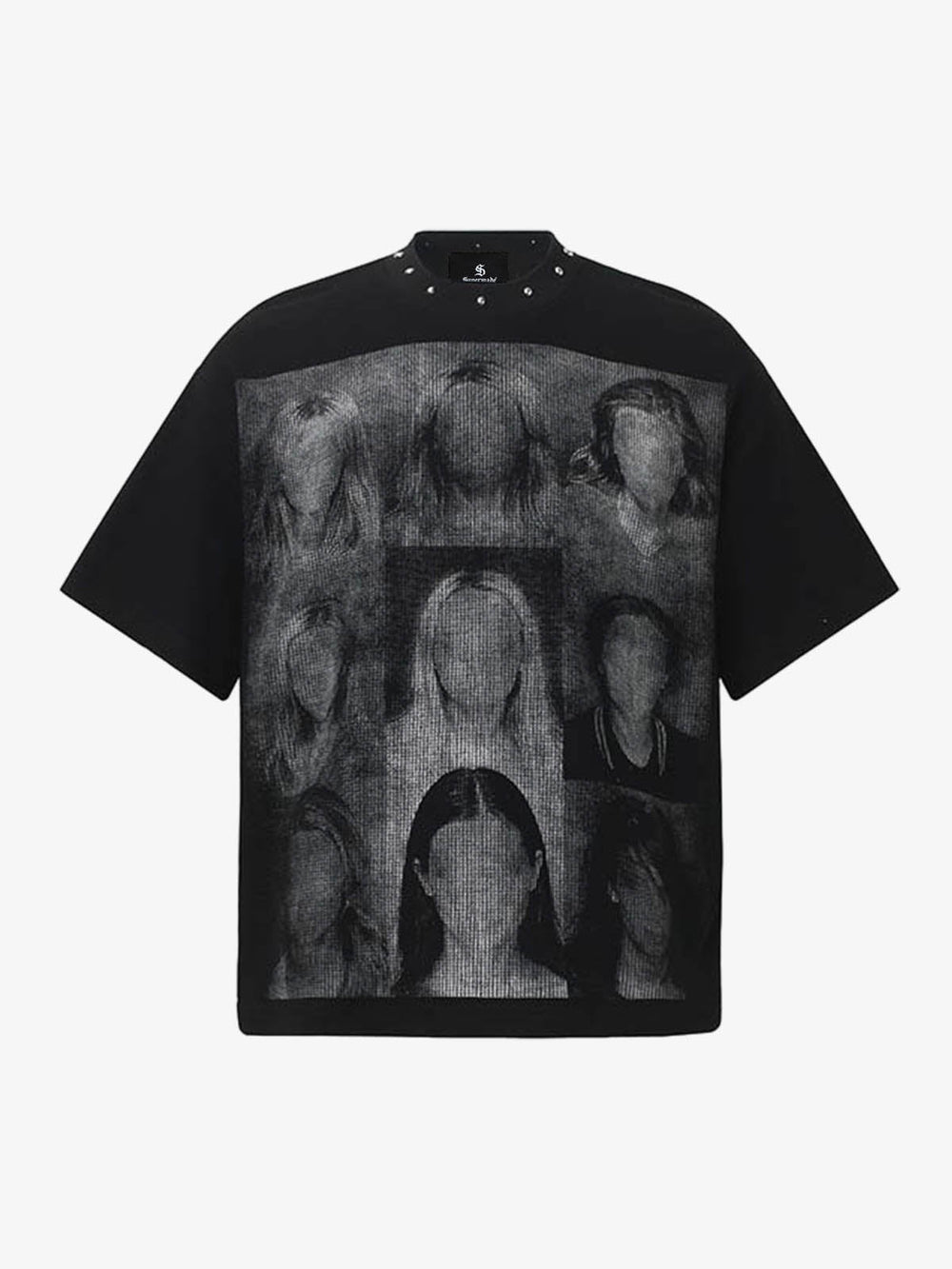 Faceless Portrait Waffle Knit T-Shirt 