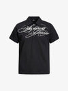 Floral Letter Print Polo Shirt