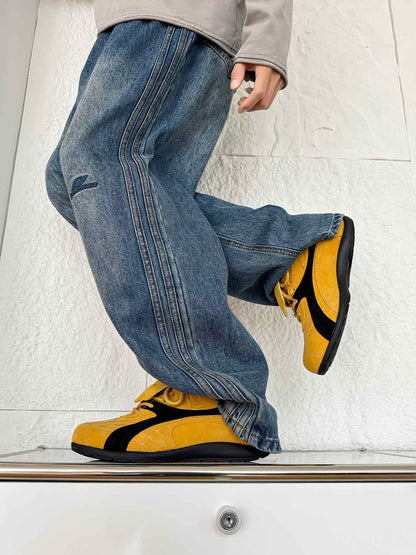 Stylish Yellow Casual Sneakers for Everyday Wear - Comfortable and Versatile Design 